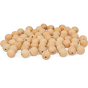 【中古】【輸入品・未使用】Woodpeckers 木製ビーズ (25mm) 1インチ x 3/8インチ 穴未仕上げ木製ビーズは簡単に糸を通すことができ、滑らかでナチュラルな仕上げ塗装と染色