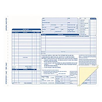 【中古】【輸入品・未使用】Auto Repair Four-Part Order Form 8 1/2 x 11 Four-Part Carbonless 50 Forms (並行輸入品)