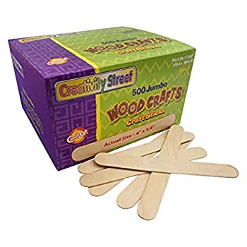 【中古】【輸入品・未使用】Natural Wood Craft Sticks Jumbo Size 6 x 3/4 Wood Natural Wood 500/Box (並行輸入品)