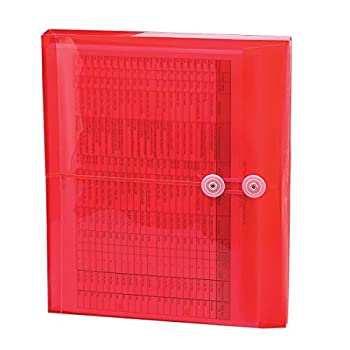 【中古】【輸入品・未使用】Poly String & Button Booklet Envelope 9 3/4 x 11 5/8 x 1 1/4 Red 5/Pack (並行輸入品)