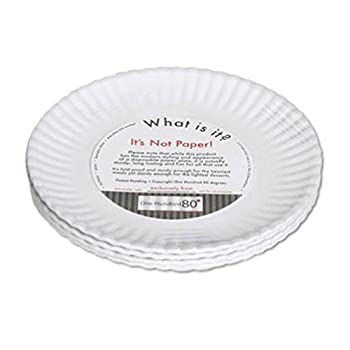 【中古】【輸入品・未使用】What Is It? Reusable Paper Dinner Plate 9 Inch Melamine Set of 4 by 180 Degrees