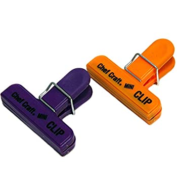 【中古】【輸入品・未使用】Chef Craft ミニバッグクリップ ワンサイズ パープル/オレンジ