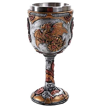 【中古】【輸入品・未使用】Steampunk Mechanical Gearwork Dragon Wine Goblet Decor Gift