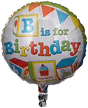 【中古】【輸入品・未使用】ABC Birthday Metallic Balloon 18in