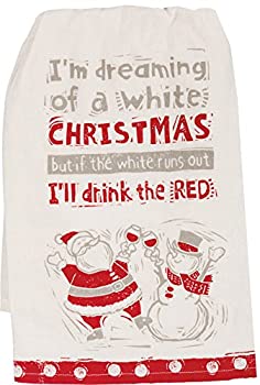 【中古】【インポート品・未当て嵌める】Primitives by Kathy 36161 Christmas Kitchen Dish Towel Set White Christmas