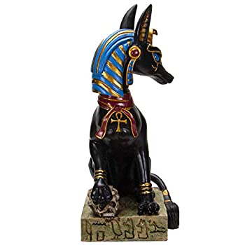 【中古】【輸入品・未使用】Pacific Giftware 古代エジプト神アヌビス 座るポーズ 樹脂フィギュア