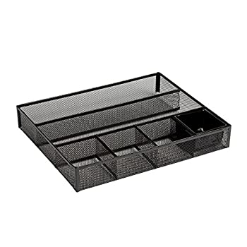 【中古】【輸入品・未使用】Deep Desk Drawer Organizer Metal Mesh Black (並行輸入品)