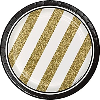 【中古】【39shop】【輸入品・未使用】Black★and Gold Lunch Plates（新古品）｜アトリエ絵利奈