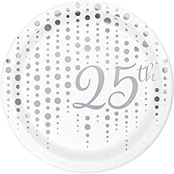 【中古】【インポート品・未当て嵌める】Creative Converting 339892 スパークル\u0026シャイン しろがね色 25周年祝する乾荒原一皿 7in キッチン用品・食器・調理器具-食器・カトラリー・グラス-食器