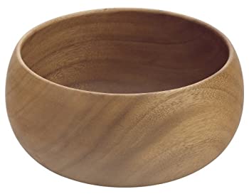 【中古】【輸入品・未使用】Pacific Merchants Acaciaware 10- by 10cm Acacia Wood Round Calabash Serving/Salad Bowl