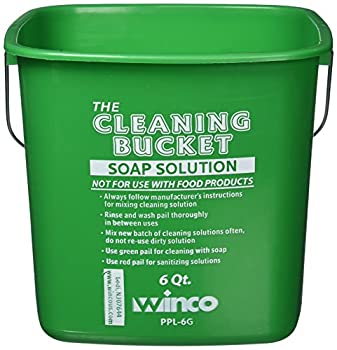 【中古】【輸入品・未使用】Winco PPL-6G Cleaning Bucket 6-Quart Green Soap Solution by Winco