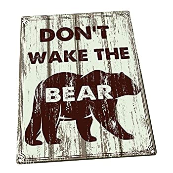 【中古】【輸入品・未使用】Don't Wake the Bear Metal Sign Rustic Cabin Home Dﾃδｩcor by HBA