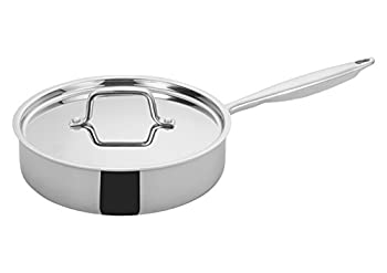 【中古】【輸入品・未使用】Winco tget-3、3?Quart tri-gen tri-plyステンレススチールソテーパン、商用グレードstir-fryパン蓋、焙煎パンwithカバー、NSF