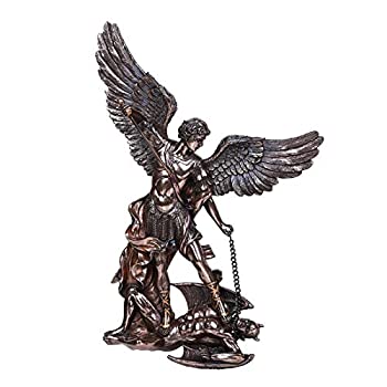 【中古】【輸入品・未使用】Pacific Giftware 聖ミカエル 大天使を倒すサタン コールドキャスト ブロンズ コレクションフィギュア