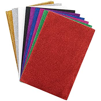 【中古】【39shop】【輸入品・未使用】Glitter★Sticky Back Foam Sheets 6"X9" 12/Pkg-Assorted Colors (並行輸入品)（新古品）｜アトリエ絵利奈