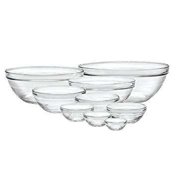 【中古】【39shop】【輸入品・未使用】Duralex★Made In France Lys Stackable 9-Piece Bowl Set by Duralex（新古品）｜アトリエ絵利奈