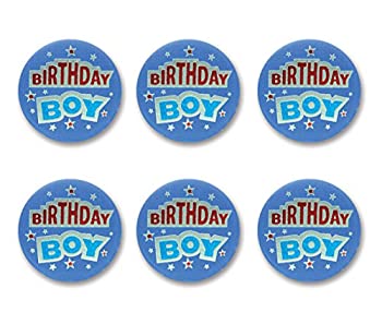 【中古】【39shop】【輸入品・未使用】Beistle★BN099 6個パック 誕生日 男の子 サテンボタン 2インチ（新古品）｜アトリエ絵利奈