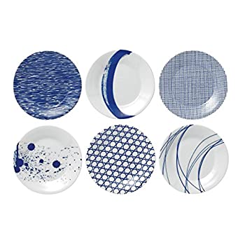 【中古】【輸入品・未使用】Royal Doulton Pacific Tapas Plates 16cm Blue Set of 6