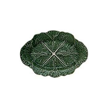 【中古】【輸入品・未使用】Bordallo Pinheiro CabbageグリーンOval Platter Large