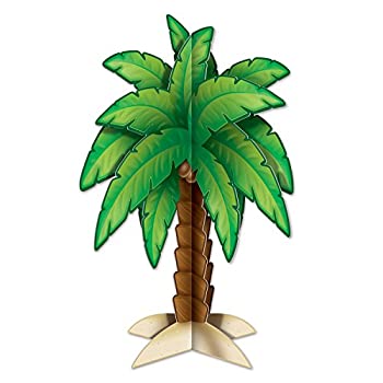 【中古】【輸入品・未使用】Beistle 54713?3?- D Palm Tree Centerpiece、11.75インチ、グリーン/ブラウン/タン