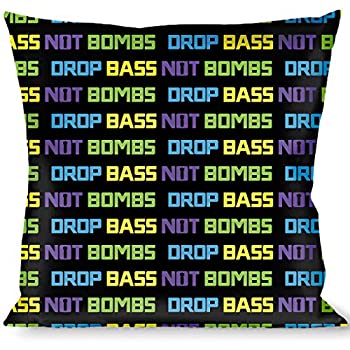 【中古】【輸入品・未使用】枕装飾スロードロップバスNot Bombs ブラック ブルー イエロー パープル グリーン画像