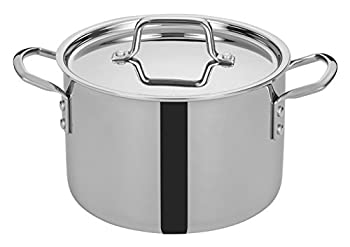 【中古】【輸入品・未使用】Winco tgsp-6? 6?Quart tri-gen tri-plyステンレススチールストックポット、商用グレードStockpot withカバー、NSF
