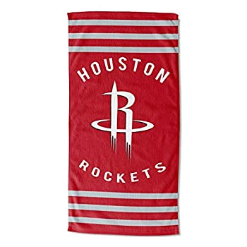 【中古】【輸入品・未使用】The Northwest Company NBA ヒューストン ロケッツ ストライプ ビーチタオル 30 x 60インチ レッド|アトリエ絵利奈