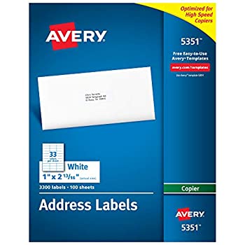 【中古】【輸入品・未使用】Self-Adhesive Address Labels for Copiers 1 x 2-13/16 White 3300/Box (並行輸入品)