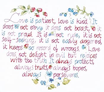 【中古】【輸入品・未使用】Love Is Patient Stamped Cross Stitch Kit-12\