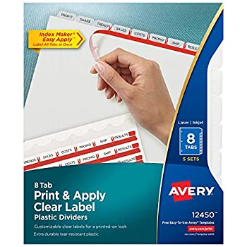 【中古】【輸入品・未使用】Index Maker Clear Label Punched Dividers 8-Tab Letter 5 Sets/Pack (並行輸入品)