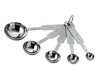 【中古】【輸入品・未使用】TableCraft H722A 5-Piece Stainless-Steel Measuring-Spoon Set by Tablecraft