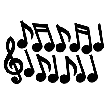 【中古】【輸入品・未使用】Beistle 音符シルエット(黒)(12 / PKG)