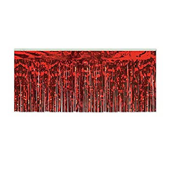 【中古】【輸入品・未使用】1-Ply FR Metallic Fringe Drape (red) Party Accessory (1 count)