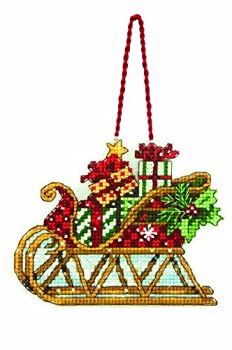 【中古】【輸入品・未使用】Susan Winget Sleigh Ornament Counted Cross Stitch Kit-4-1/4\