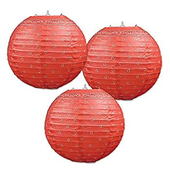 【中古】【輸入品・未使用】Beistleバンダナ提灯、9?1?/ 2インチ、レッド/ホワイト/ブラック
