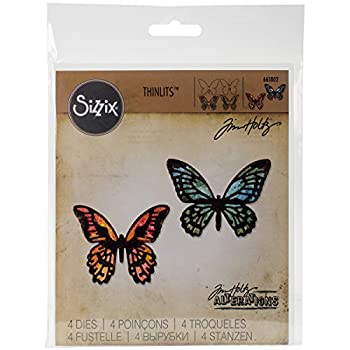 【中古】【輸入品・未使用】Sizzix マルチカラー シンライトダイセット 661802 ミニバタフライ by Tim Hotlz 4パック ワンサイズ