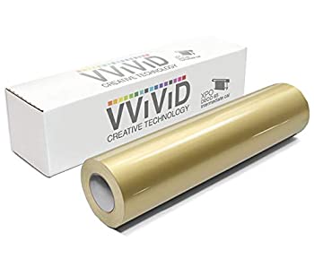 【中古】【輸入品・未使用】VViViD ゴールドメタリックグロスDECO65 永久粘着クラフトビニール クリカット、シルエット、カメオ用 20ft x 11.8\