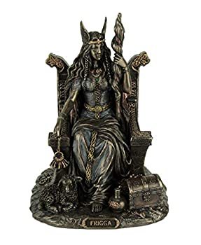 【中古】【輸入品・未使用】Veronese Design 北欧の女神フリガ 愛と結婚のギフト 女性像 コールドキャスト 樹脂 アンティークブロンズ仕上げ ホームデコレーション 彫刻