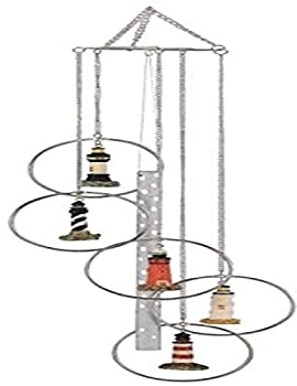 【中古】【輸入品・未使用】George S. Chen Imports Wind Chime 5 Ring Polyresin Charm Lighthouse Hanging Garden Decoration by George S. Chen Imports 12,324円