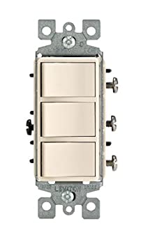 【中古】【輸入品・未使用】Leviton 1755-T 15 Amp 120 Volt Decora Single-Pole AC Combination Switch Commercial Grade Non-Grounded Light Almond [並行輸入品]