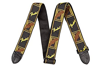 【中古】【39shop】【輸入品・未使用】Fender★ストラップ FenderR 2" Monogrammed Strap Black/Yellow/Brown(新古品)|アトリエ絵利奈