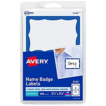 【中古】【インポート品・未当て嵌める】Avery 刷り上げる または 書きとどめる 名まえ徽章 付け札 18-Pack