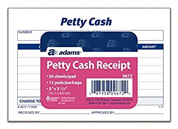 【中古】【39shop】【輸入品・未使用】Adams★Petty Cash Receipt Pad 13cm x 8.9cm 50 Sheets per Pad Pack of 12 Pads (9672ABF)（新古品）｜アトリエ絵利奈
