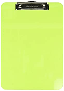 【中古】【輸入品・未使用】Charles Leonardクリップボード???プラスチック/透明with Lowプロファイルクリップ???Letter???ネオングリーン 1-PACK