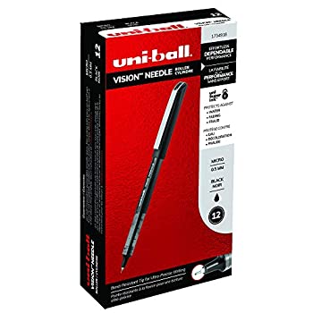 【中古】【39shop】【輸入品・未使用】uni-ball★Vision Needle Rollerball Pens Micro Point (0.5mm) Black 12 Count(新古品)|アトリエ絵利奈