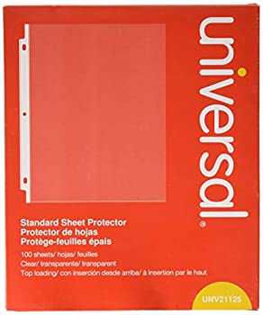 【中古】【輸入品・未使用】Universal 21125 Top-Load Poly Sheet Protectors Standard Letter Clear 100/box