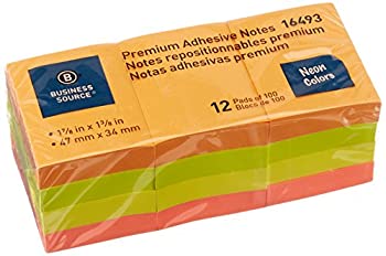 【中古】【39shop】【輸入品・未使用】Business★Source BSN16493 Adhesive Notes,Plain,1.5 in. x 2 in.,100 Sh-PD,12PD-PK,Neon（新古品）｜アトリエ絵利奈
