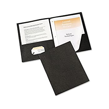【中古】【インポート品・未当て嵌める】Avery Paper 2ポケットレポートカバー ピンゼムクリップ 雁の使い大きさ 静電容量1/2in 25枚/箱(黒いこと)