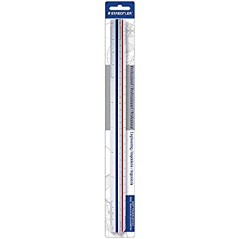 【中古】【輸入品・未使用】Staedtler 9871834BK 三角スケール エンジニアプラスチック 色分け済み 12インチ WE