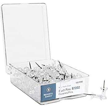 【中古】【輸入品・未使用】(1-Pack) - Push Pins 1cm Point 1.3cm Heads 100/Box Clear